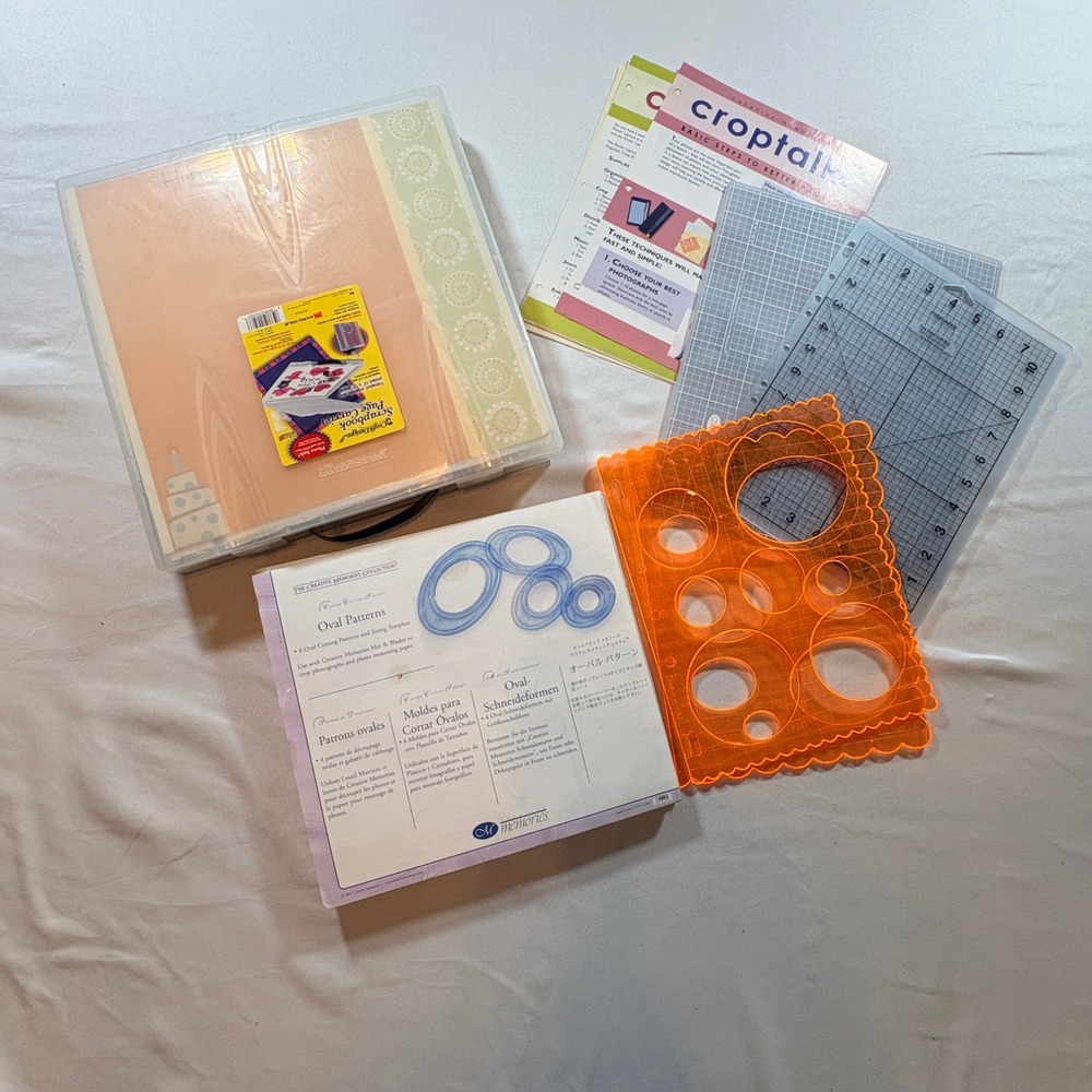 Creative Memories Fiskars Scrapbooking Supply Lot Paper Cutting Templates Mats